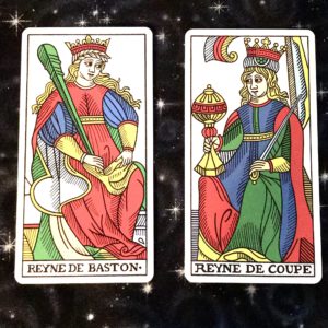 Queens of Wands and Cups