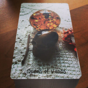 Queen of Wands Crystal Skull Deck